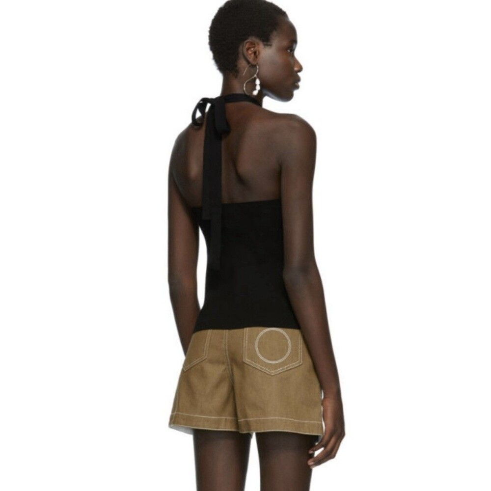 See By Chloe Black Ruffle Halter Tank Top Size XS - Picture 5 of 12